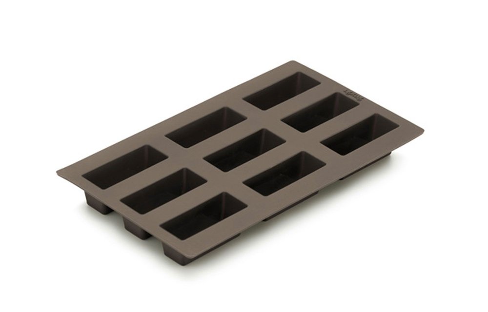 Lékué bakvorm uit silicone voor 9 rechthoekige mini broodjes