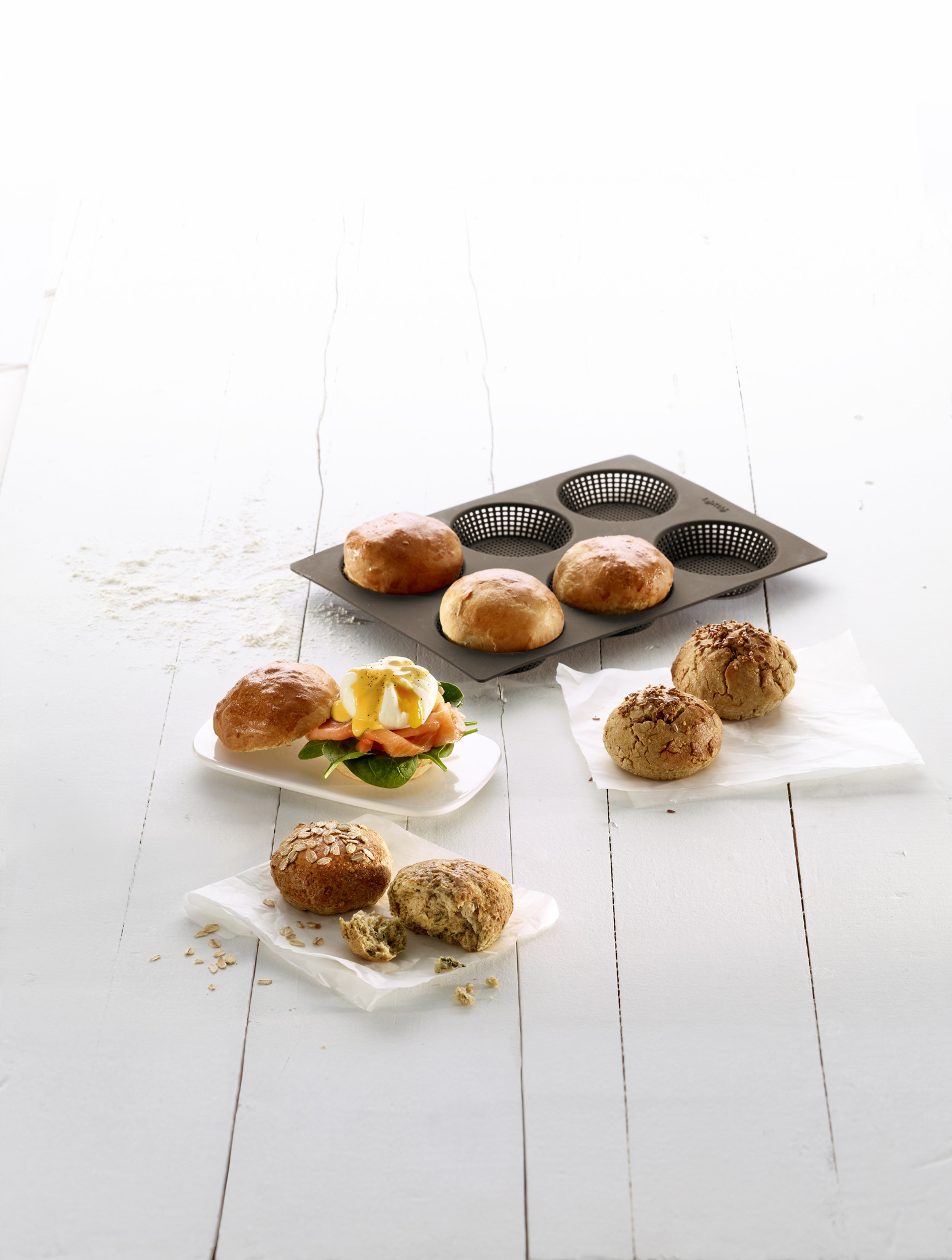 Lékué Broodbakvorm rond Bread Rolls Kaiserbroodmaker