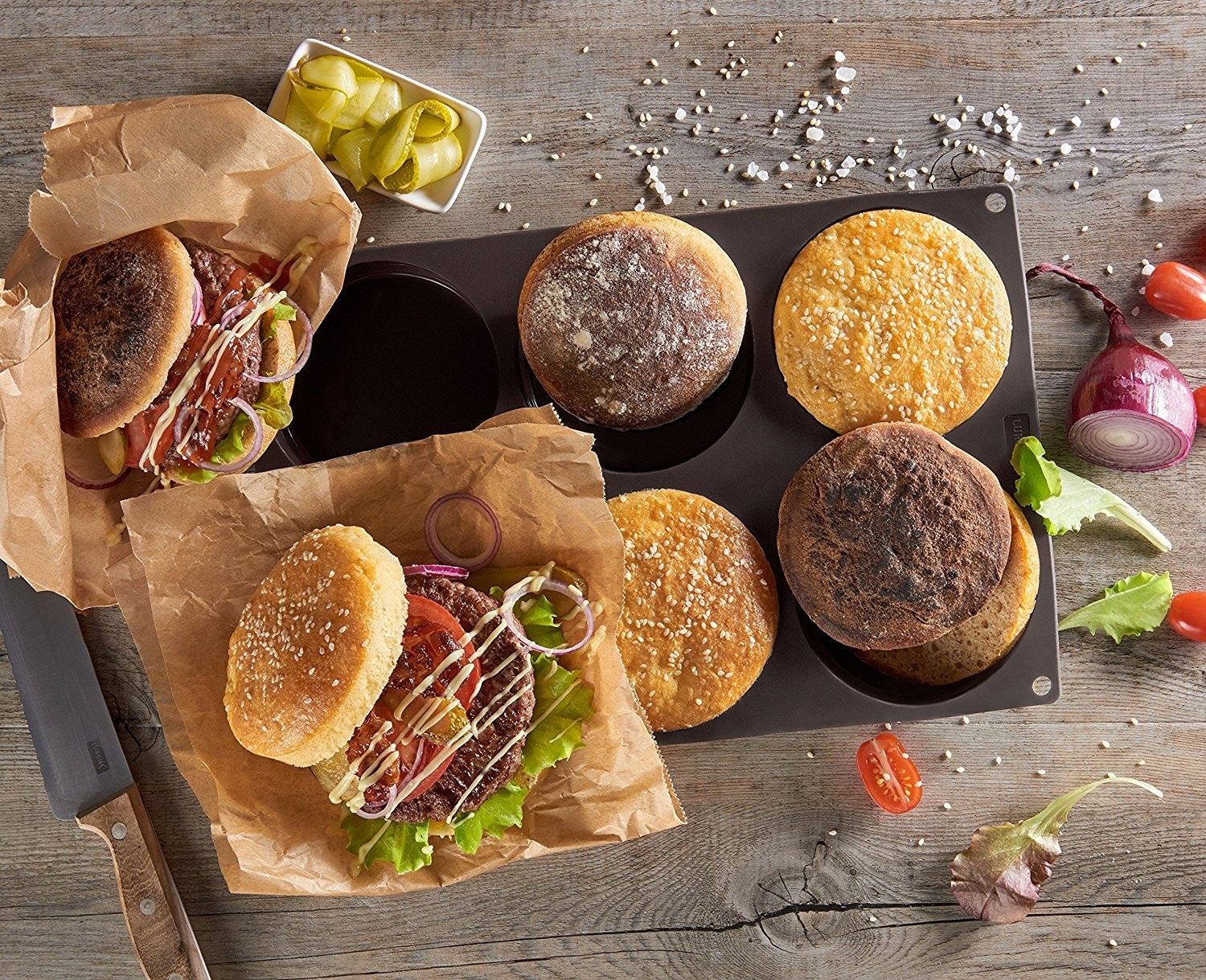 Lurch Flexiform bakvorm voor 6 hamburgerbroodjes á 10cm