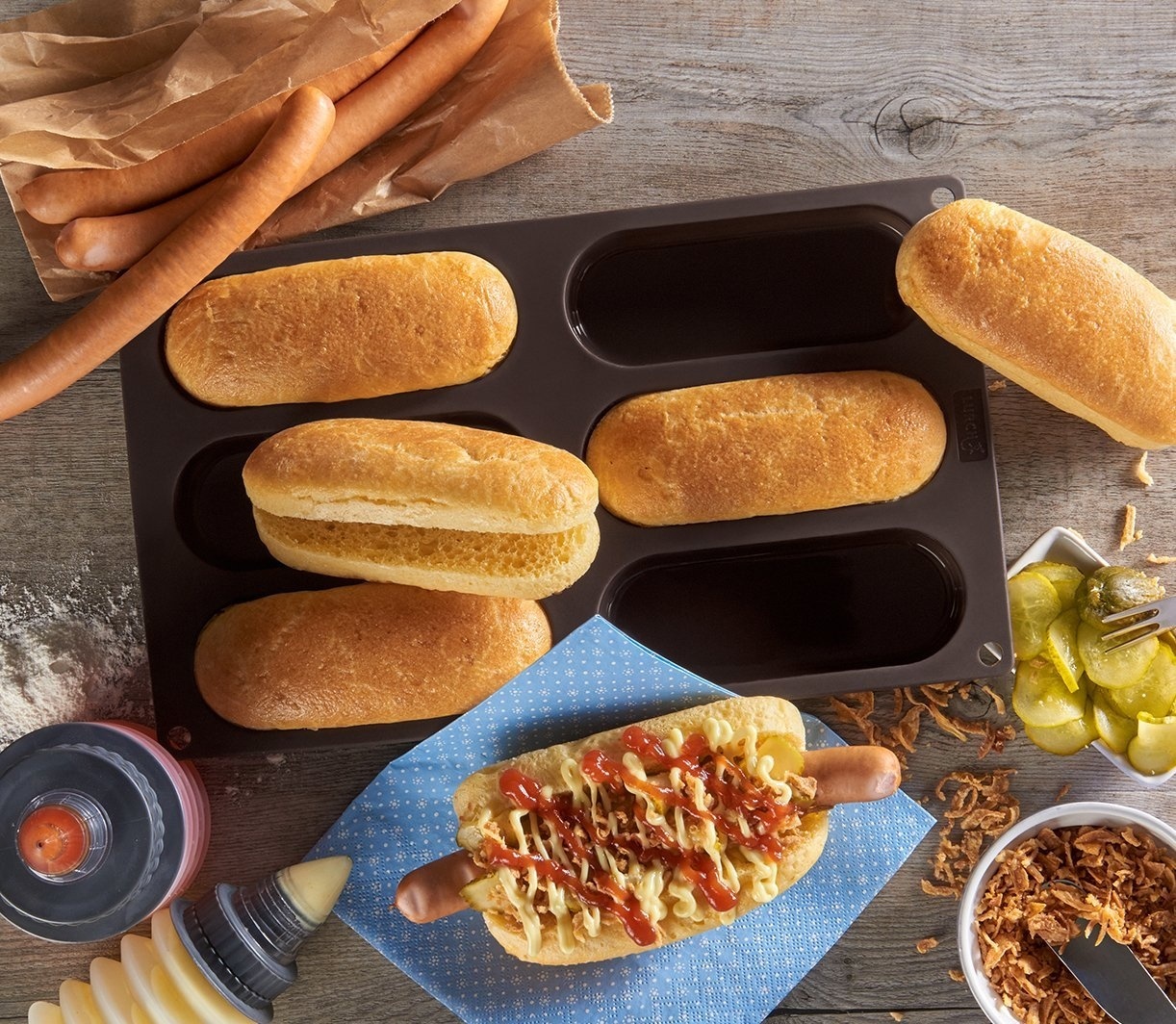 Lurch Flexiform bakvorm voor 6 hotdog broodjes