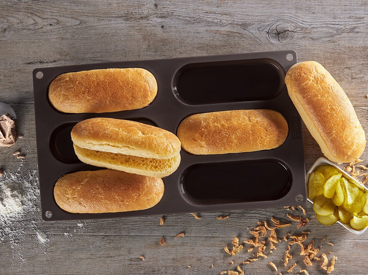Lurch Flexiform bakvorm voor 6 hotdog broodjes