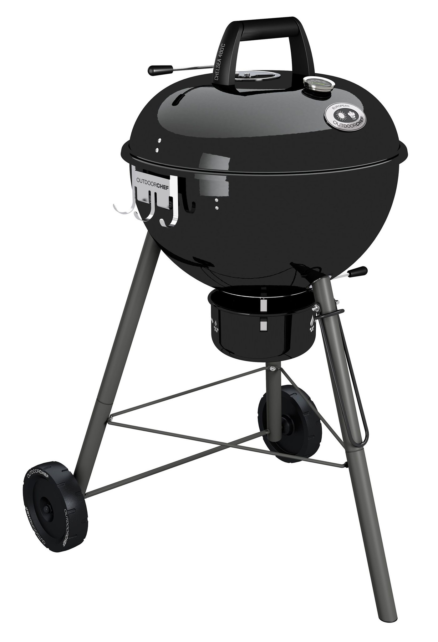 Zwart Houtskool Barbecue Chels