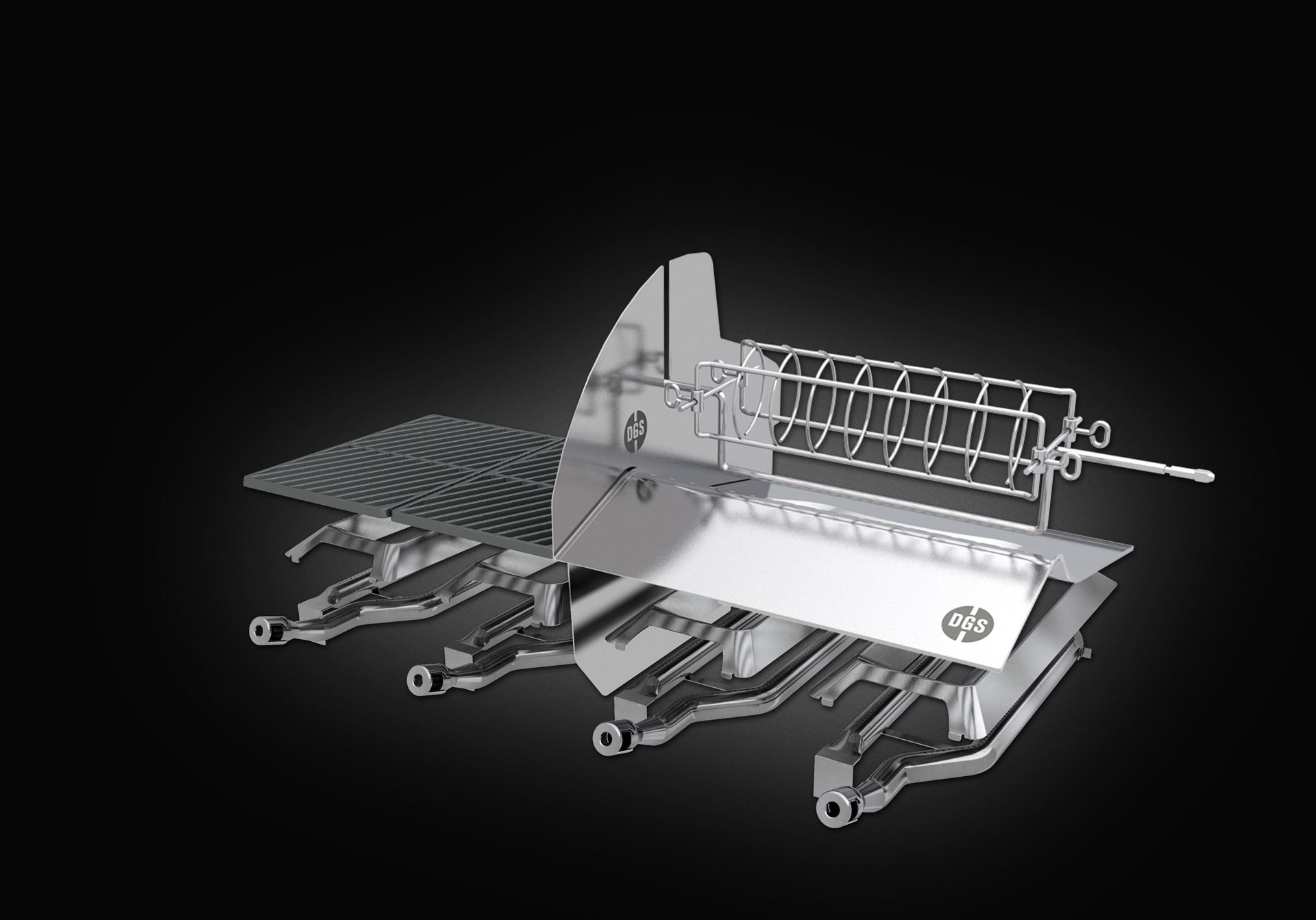 Zwart Dualchef Barbecue Gas 41