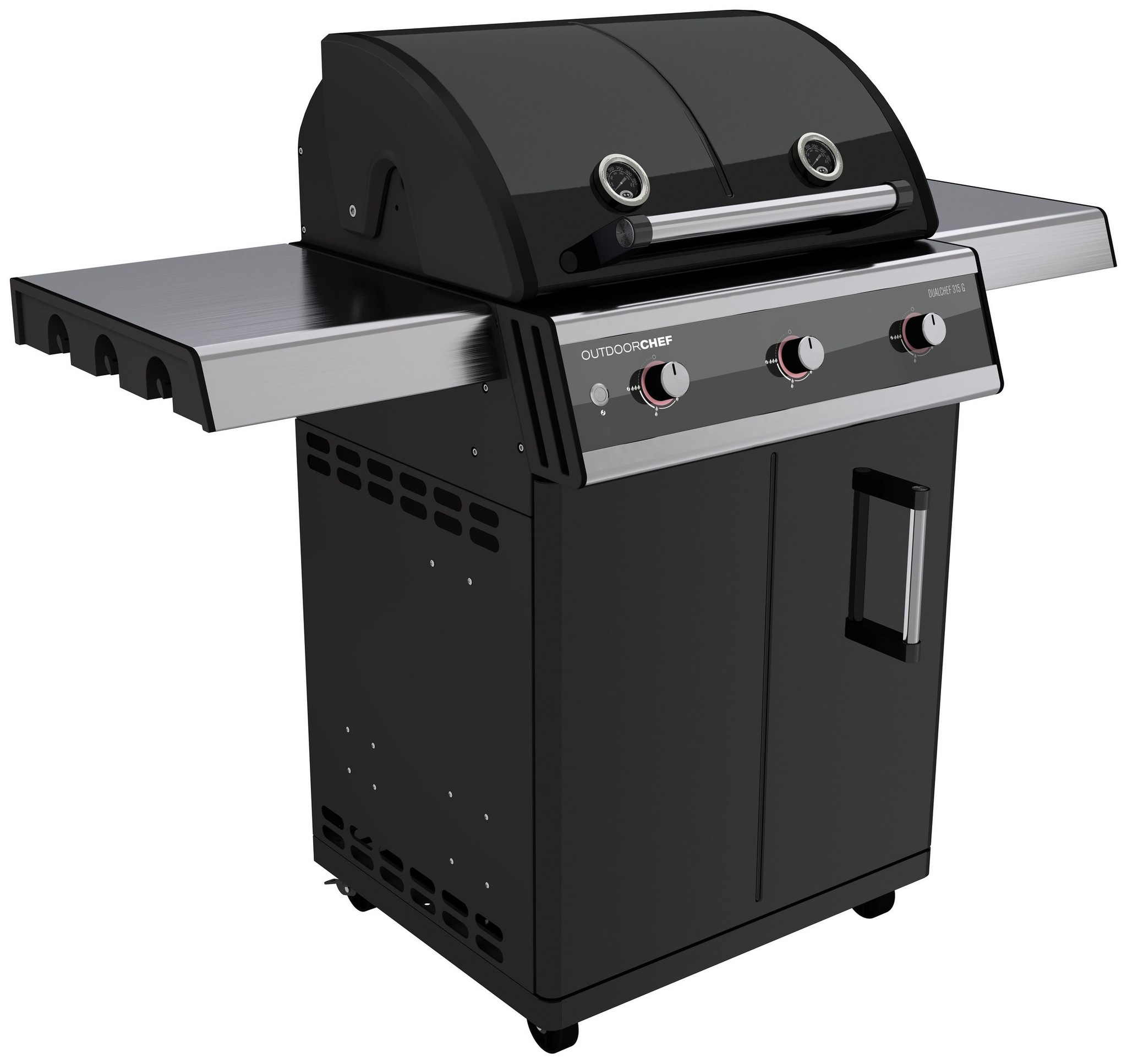 Zwart Dualchef Barbecue Gas 31