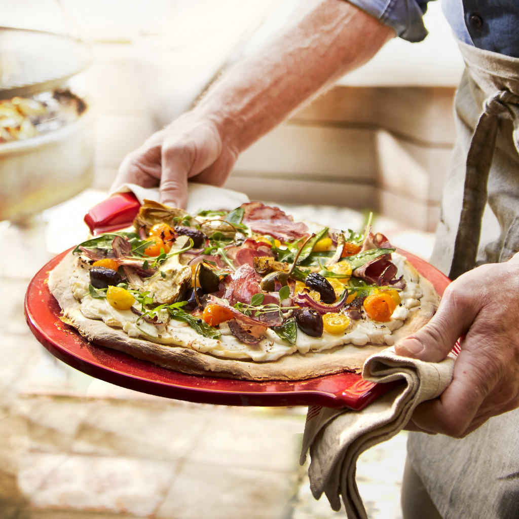 Emile Henry Pizzasteen glad E-Box - Ø365mm - Grand Cru