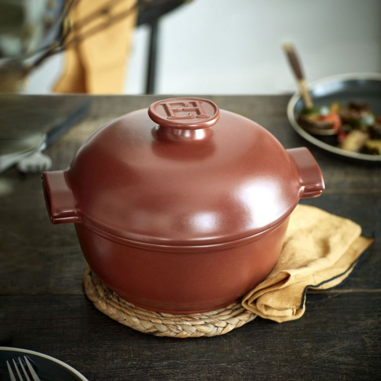 Emile Henry Kookpan rond Delight E-box - 4.0Ltr - Sienne