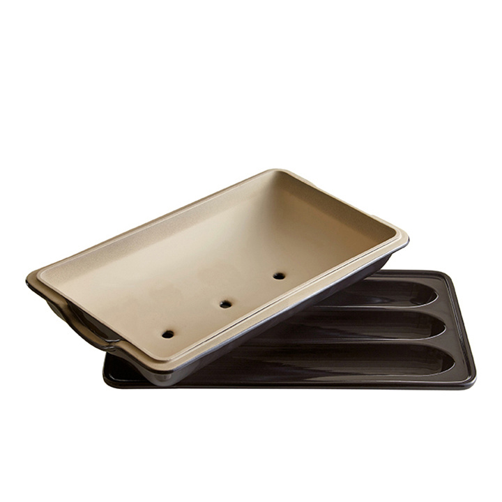 Emile Henry Baguettesvorm E-box - 390x240mmmm - Fusain