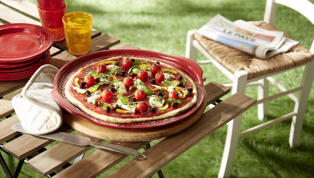 Emile Henry Pizzasteen E-box - Ø370mm - Grand Cru