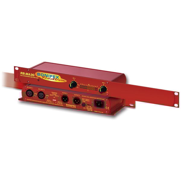 Sonifex Sonifex RB-MA2G Dual Microphone Amplifier with Gain Controls