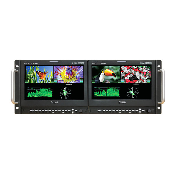 Plura Plura PBM-209 DRK-3G 4 x 5" 3G Broadcast Monitor Rackmount