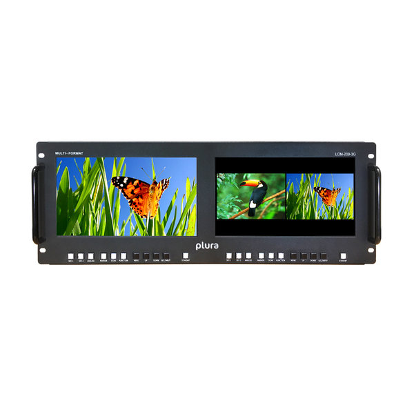 Plura Plura LCM-209-3G Dual 9" or Quad 5" Rackmount 3G General Use Monitor