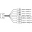 AJA AJA 3G-AM-XLR 3G-SDI 8-Channel AES Embedder/Disembedder, XLR breakout cable