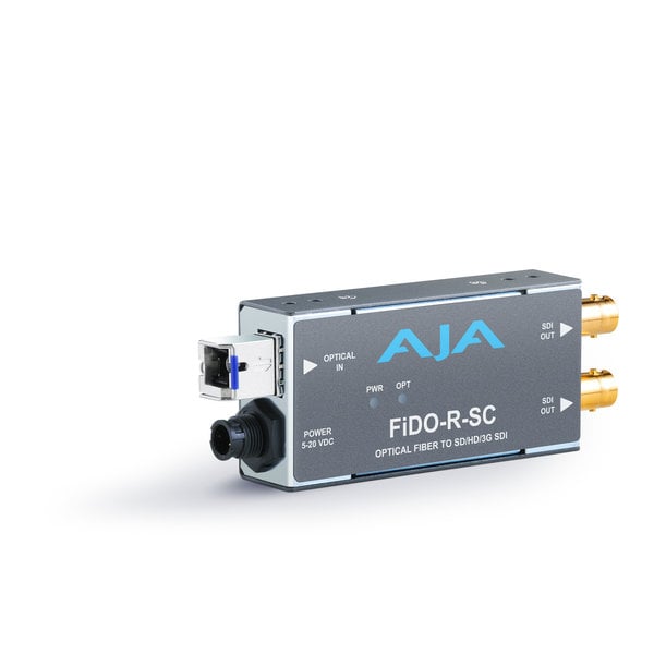 AJA AJA FIDO-R-SC Single ch. Fiber (SC) to SD/HD/3G SDI Dual Out