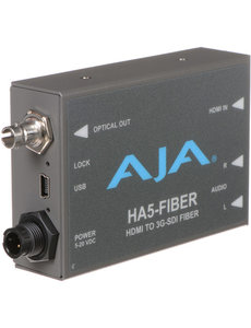 AJA AJA HA5-FIBER HDMI to ST Fiber, 3G/HD/SD Over Fiber Protocol