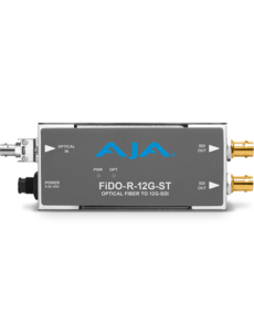 AJA AJA FIDO-R-12G  ST Single ch. fiber to SD/HD/12G SDI dual out