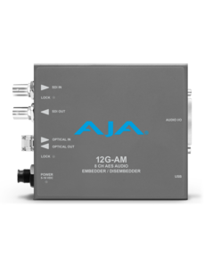 AJA AJA 12G-AM-T Embedder/Disembedder with single LC fiber transmitter