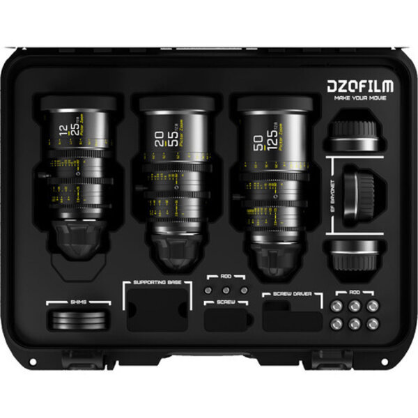 DZOFILM DZOFILM Pictor Zoom Lenses 12-25mm + 20-55mm + 50-125mm T2.8 PL/EF Mount