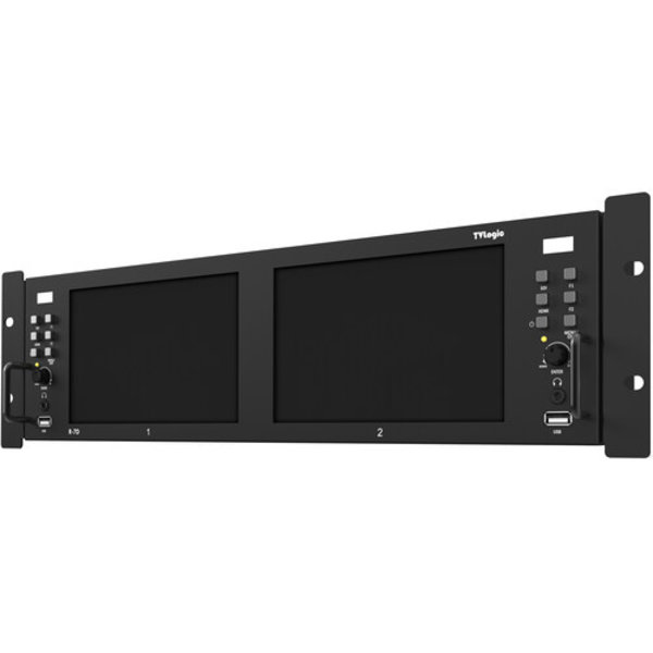 TVlogic TVLogic R-7D Dual 7" LCD UHD 4K Ready Rackmount Monitors