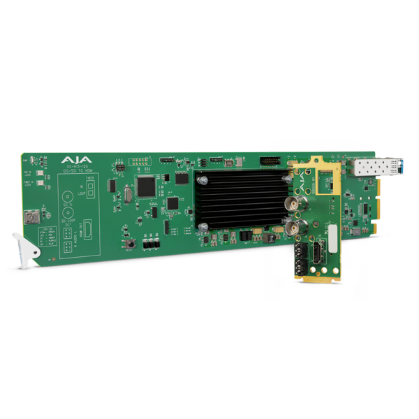 AJA AJA OG-Hi5-12G-R 12G-SDI to HDMI 2.0 Conversion, with LC fiber receiver