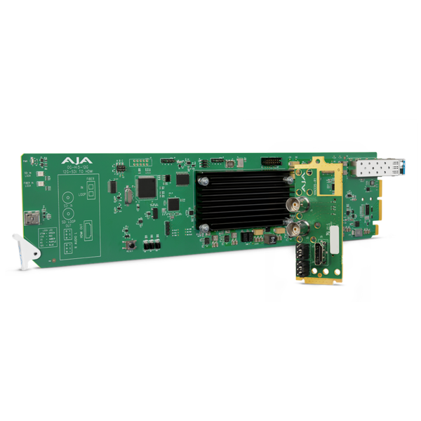 AJA AJA OG-Hi5-12G-R 12G-SDI to HDMI 2.0 Conversion, with LC Fiber Receiver