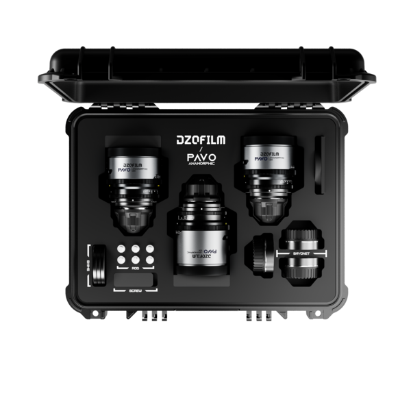 DZOFILM DZOFILM Pavo 2X Anamorphic Lens Set PL/EF Mount Blue Flare Set (32/55/100mm)