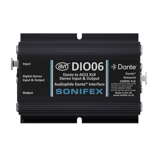 Sonifex Sonifex AVN-DIO06 Dante® to AES3 XLR Stereo Input & Output