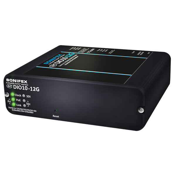 Sonifex Sonifex AVN-DIO10-12G Dante to 12G/6G/3G/HD/SD-SDI Embedder/De-Embedder