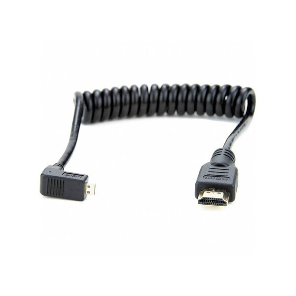 Atomos Atomos Coiled Right-Angle Micro HDMI to Full HDMI Cable 30cm