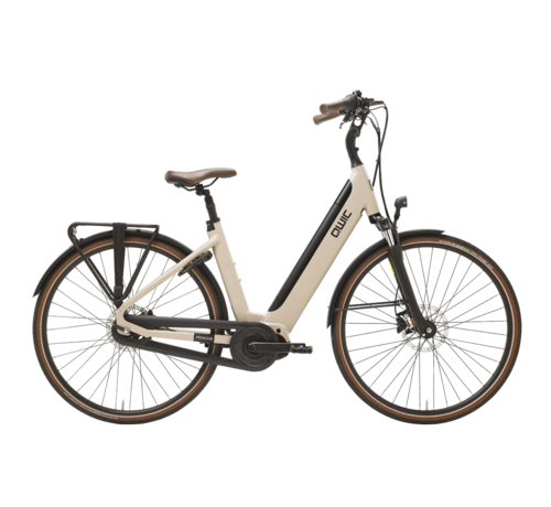 Qwic e-bike premium i mn7+ maple sand Elektrische fiets dames