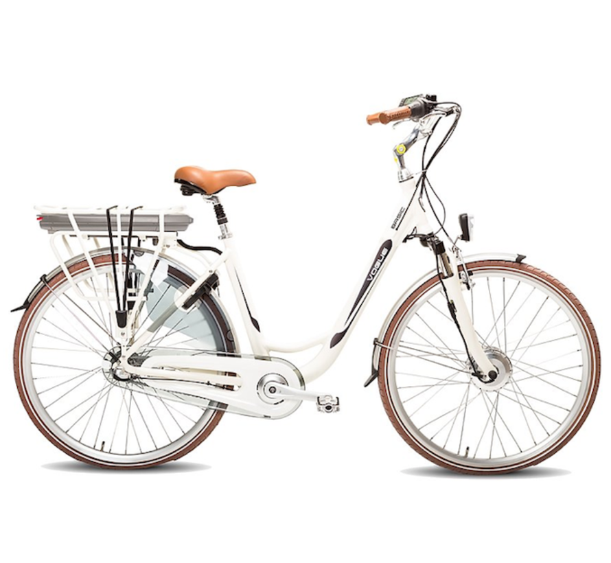 Elektrische stadsfiets dames Kopen?✓ Vogue basic 7v e-bike dames creme -  AktieBikes.nl
