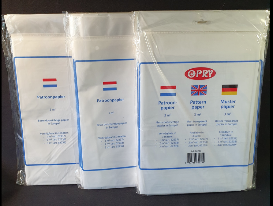 Opry Patroonpapier 3m2 transparant | Knops &