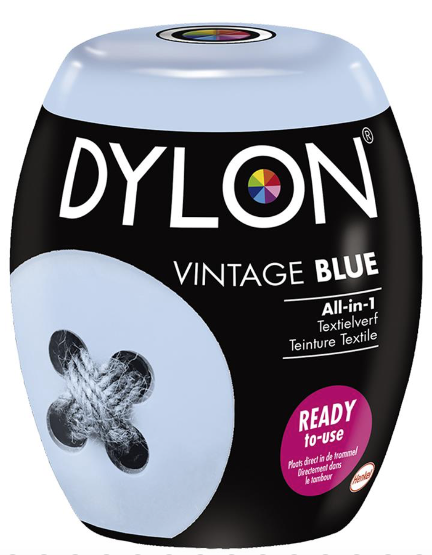 Textielverf Machine Bol Zout 350g Vintange Blue Knops More