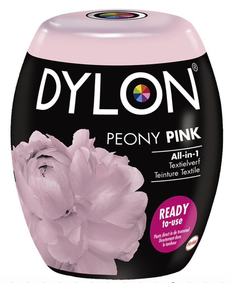 Textielverf Machine Bol Zout 350g Peony Pink Knops More