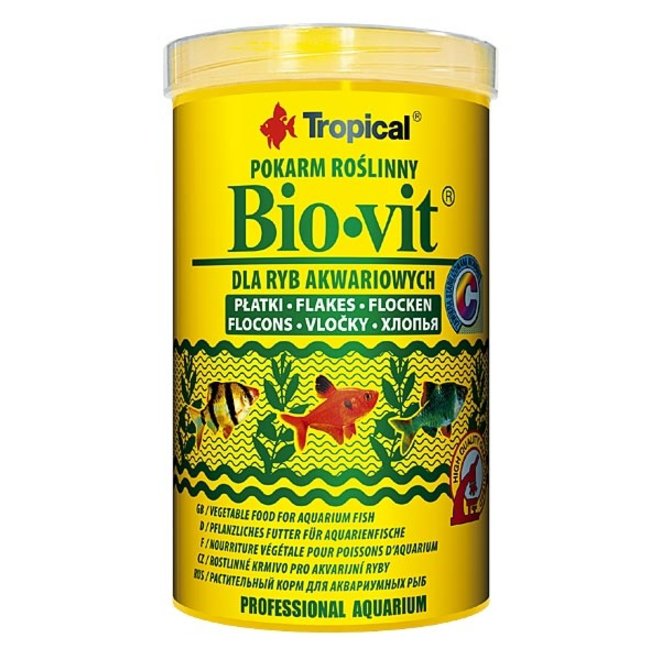 Tropical Bio-Vit 1000 ml/200 g, vlokkenvoer plantaardig