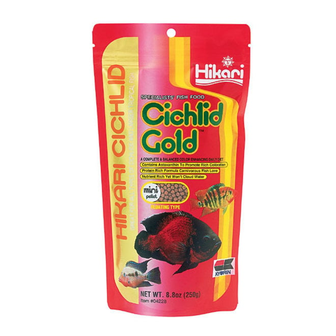 Hikari Cichlid Gold Mini pellet 250 gram, drijvende pellets
