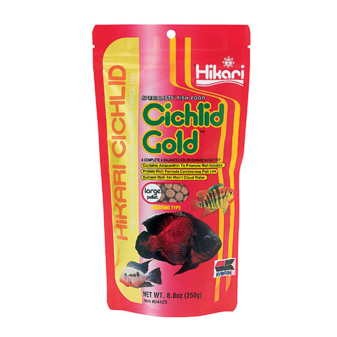 Hikari Cichlid Gold Large pellet 250 gram, drijvende pellets