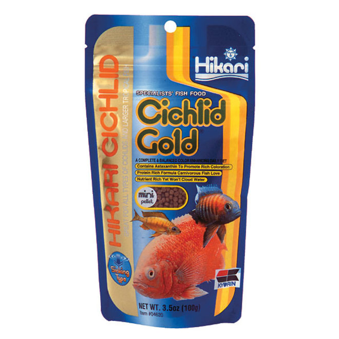 Hikari Cichlid Gold Mini pellet 342 gram, zinkende pellets