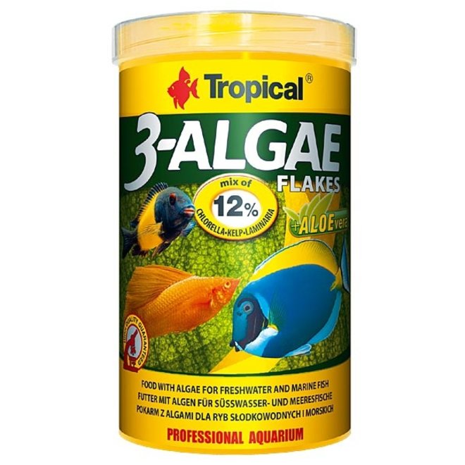 Tropical 3-Algae Flakes 1000 ml/200 g, vlokkenvoer met algen