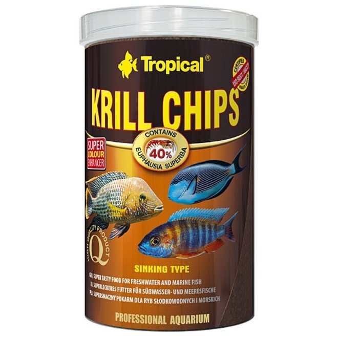 Tropical Krill Chips 250 ml/125 g, zinkende chips kleurversterkend