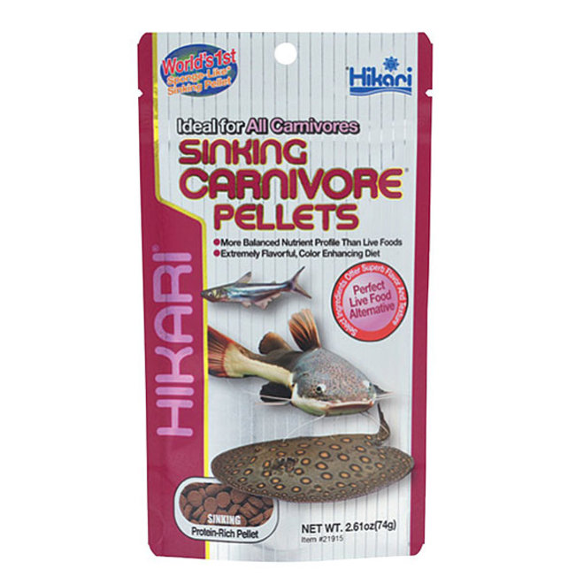 Hikari Tropical Sinking Carnivore pellet 74 gram, zinkende pellets