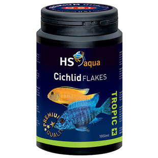 HS Aqua / O.S.I. Cichlid flakes 1000 ml/200 g, cichliden vlokkenvoer