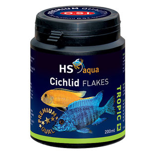 HS Aqua / O.S.I. Cichlid flakes 200 ml/35 g, cichliden vlokkenvoer