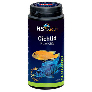 HS Aqua / O.S.I. Cichlid flakes 400 ml/70 g, cichliden vlokkenvoer