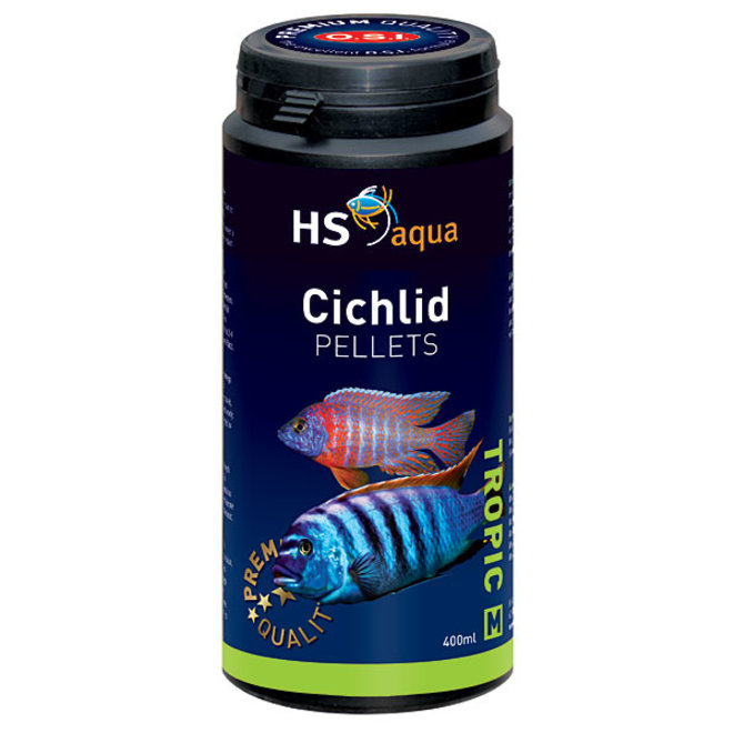 HS Aqua / O.S.I. Cichlid pellets M 400 ml/210 g, cichliden pellets