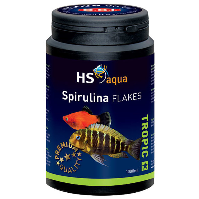 HS Aqua / O.S.I. Spirulina flakes 1000 ml/200 g, spirulina vlokkenvoer