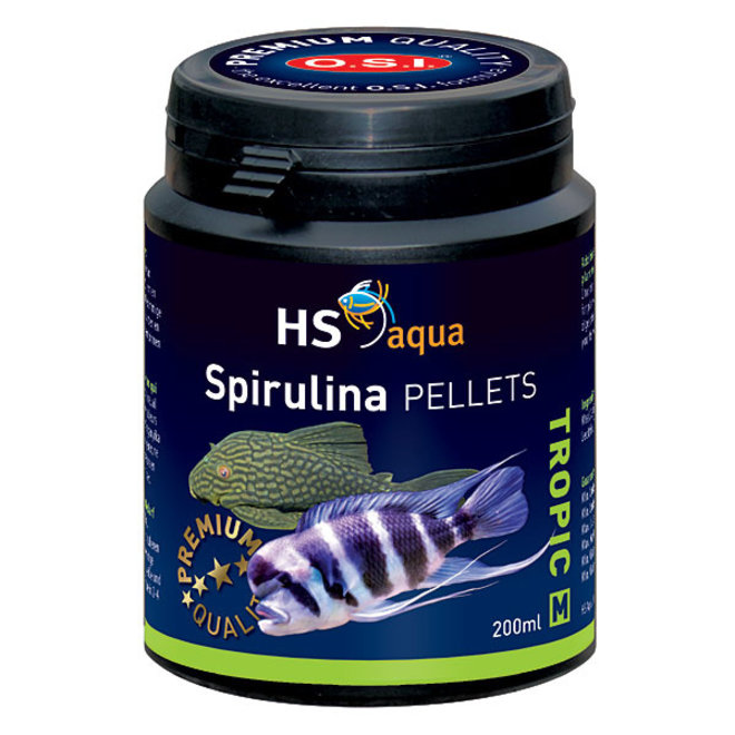 HS Aqua / O.S.I. Spirulina pellets M 200 ml/105 g, spirulina pellets