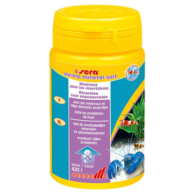 Sera Shrimp Mineral salt 105 gram, mineraal zout