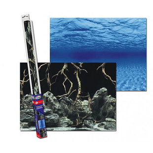 Aqua Nova achterwand poster S 60x30 cm water / rots-takken motief