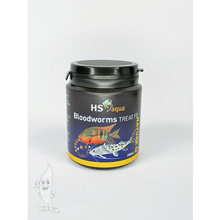 HS Aqua / O.S.I. bloodworms 200 ml/16 gram, gedroogde rode muggenlarven