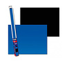 Aqua Nova achterwand poster L 100x50 cm zwart / blauw